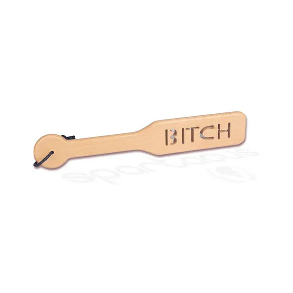 Spartacus Zelkova Wood Paddle - 32 cm Bitch - Bondage Blindfolds & Restraints