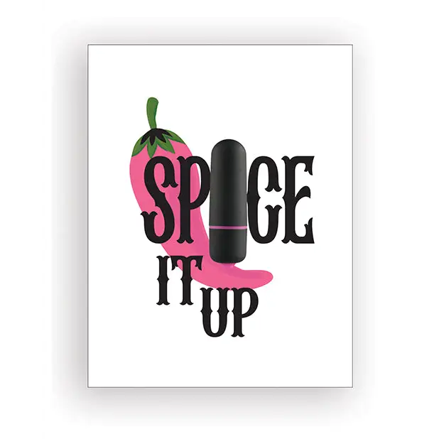 Spice It Up Naughty Greeting Card w/Rock Candy Vibrator & Fresh Vibes Towelettes