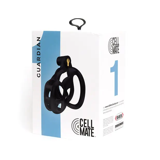 Sport Fucker Cellmate Guardian Chastity Cage - Size 1 Black - Bondage Blindfolds & Restraints