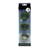 Sport Fucker Chubby Cockring Pack of 3, Army Green