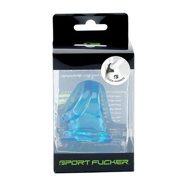 Sport Fucker Cock Harness - Ice Blue - Penis Enhancement