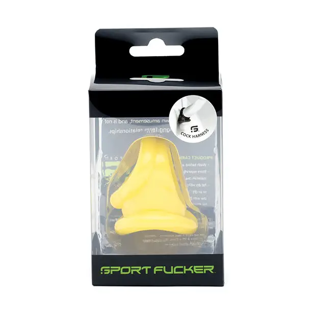 Sport Fucker Cock Harness - Yellow - Penis Enhancement