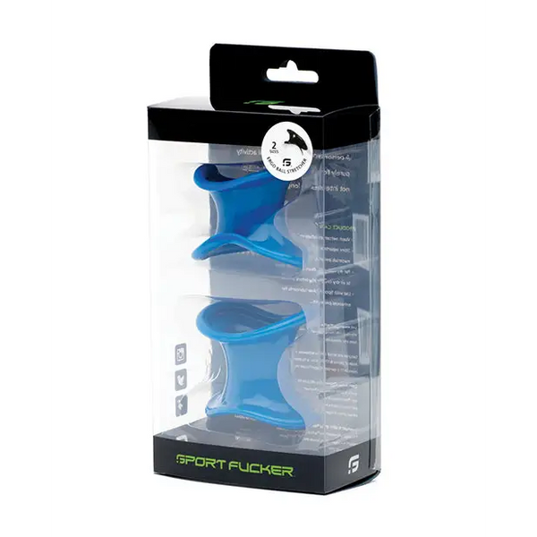 Sport Fucker Ergonomic Ball Stretcher Kit - Blue - Penis Enhancement
