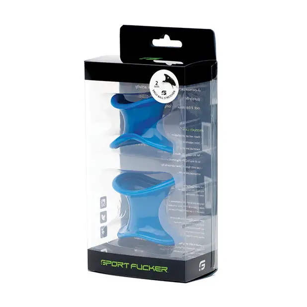 Sport Fucker Ergonomic Ball Stretcher Kit - Blue - Penis Enhancement