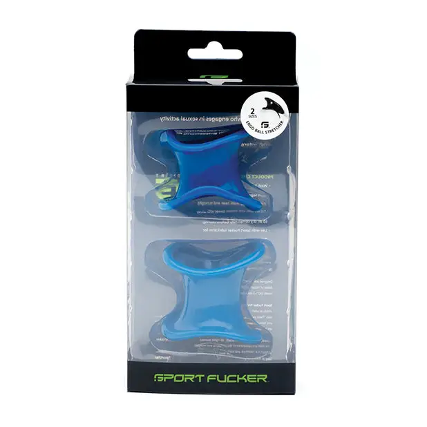 Sport Fucker Ergonomic Ball Stretcher Kit - Blue - Penis Enhancement