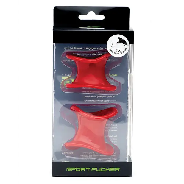 Sport Fucker Ergonomic Ball Stretcher Kit - Red - Penis Enhancement