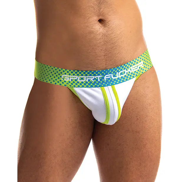 Sport Fucker Jersey Jock - XXL Green/White - Lingerie - Packaged