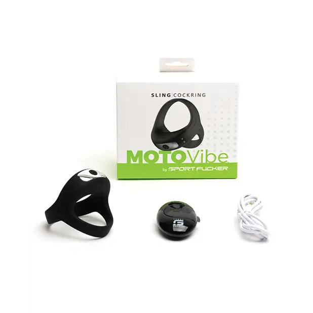 Sport Fucker Motovibe Sling Cockring w/Remote, Black