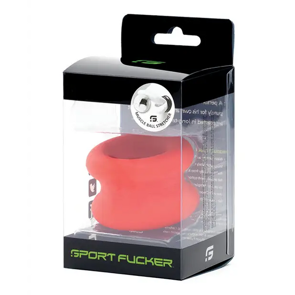 Sport Fucker Muscle Ball Stretcher - Red - Penis Enhancement
