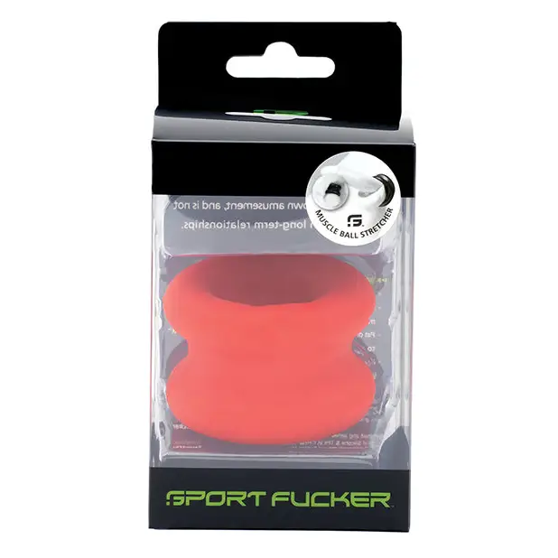 Sport Fucker Muscle Ball Stretcher - Red - Penis Enhancement