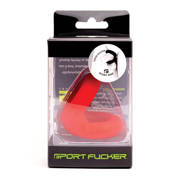 Sport Fucker Rugby Ring - Red - Penis Enhancement