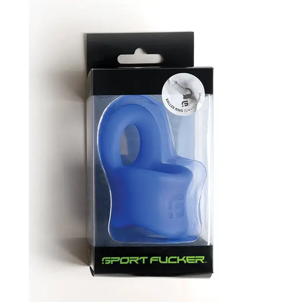 Sport Fucker Silicone Baller Ring - Blue