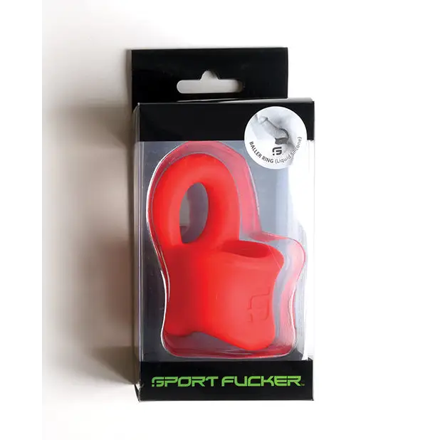 Sport Fucker Silicone Baller Ring - Red