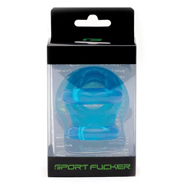 Sport Fucker TPE Fucker Ring - Ice Blue - Penis Enhancement