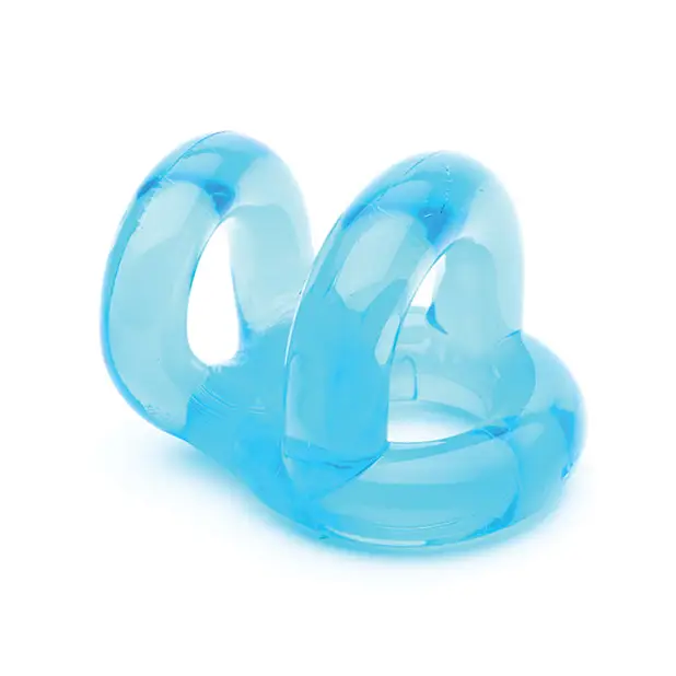 Sport Fucker TPE Fucker Ring - Ice Blue - Penis Enhancement