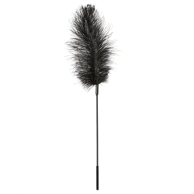Sportsheets Body Tickler Ostrich Feather - Black - Bondage Blindfolds & Restraints