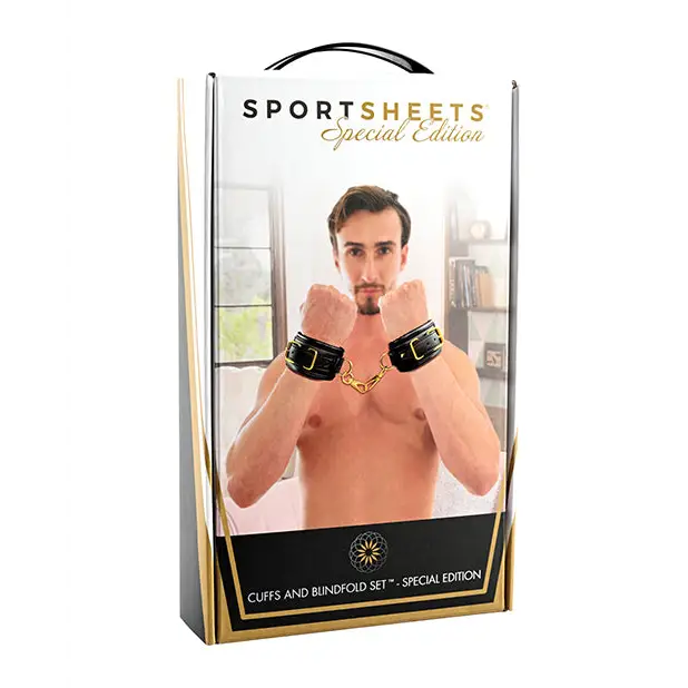 Sportsheets Cuffs & Blindfold Set, Special Edition