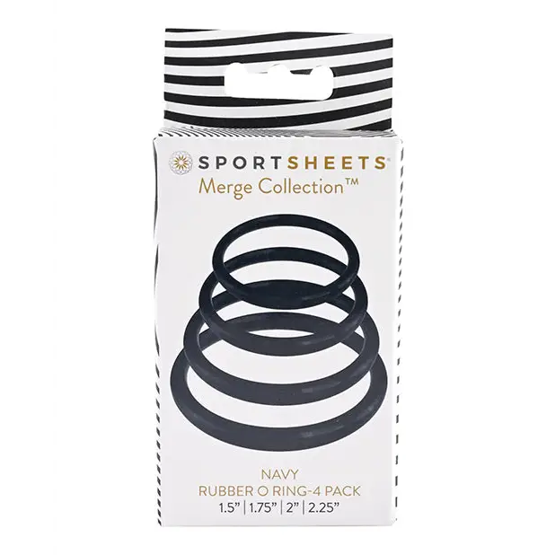 Sportsheets O Ring 4 Pack, Navy