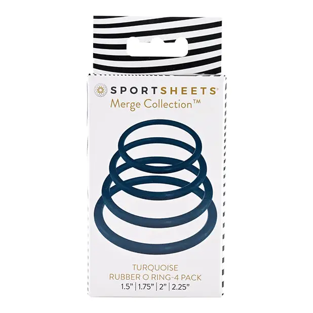Sportsheets O Ring 4 Pack, Turquoise