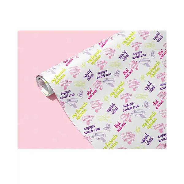 Squirt Alert Naughty Wrapping Paper