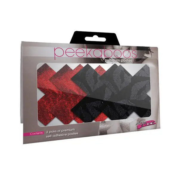 Stolen Kisses Xs - Red & Black Pack of 2 - Lingerie - Packaged