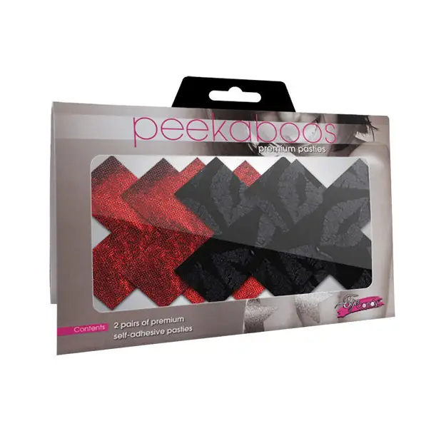 Stolen Kisses Xs - Red & Black Pack of 2 - Lingerie - Packaged