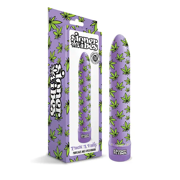 Stoner Vibes Pack A Fatty Multi Speed Vibrator, Purple Haze