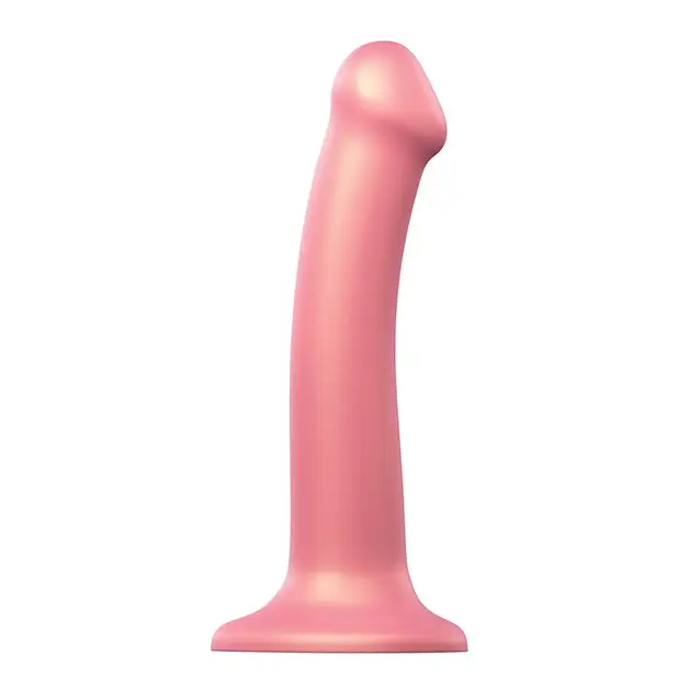 Strap On Me Flexible Dildo, Metallic Rose