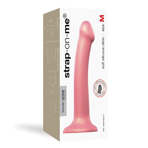 Strap On Me Flexible Dildo, Metallic Rose