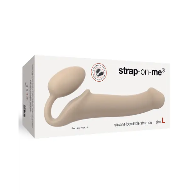 Strap On Me Silicone Bendable Strapless Strap On Large, Flesh