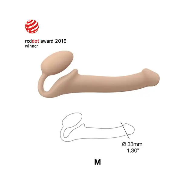 Strap On Me Silicone Bendable Strapless Strap On Medium, Flesh