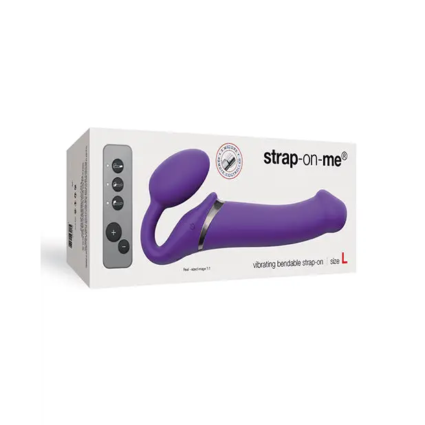 Strap on Me Vibrating Bendable Strapless Strap on Large, Purple