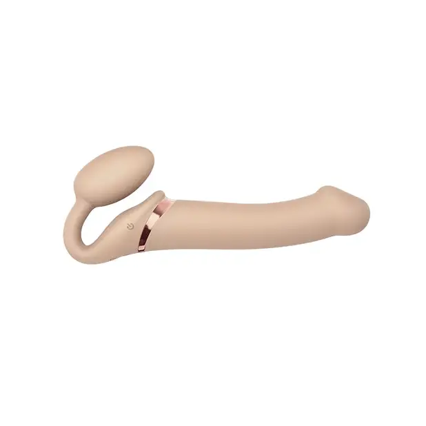 Strap On Me Vibrating Bendable Strapless Strap On Large, Vanilla