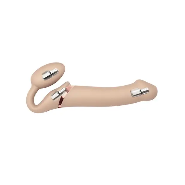 Strap On Me Vibrating Bendable Strapless Strap On Large, Vanilla
