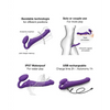 Strap on Me Vibrating Bendable Strapless Strap on Medium, Purple