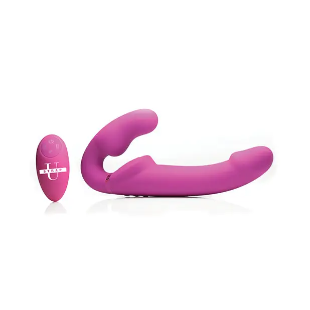 Strap U Evoke Ergo Fit Strapless Strap On Dildo w/Remote, Pink