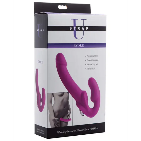 Strap U Vibrating Strapless Silicone Strap on Dildo