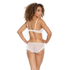Stretch Mesh Ruffled Crotchless Teddy White SM