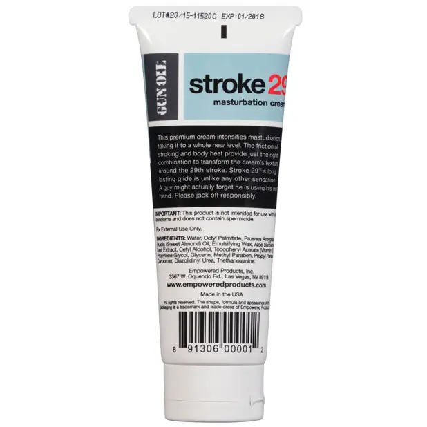 Stroke 29 Masturbation Cream - 6.7 oz Tube - Lubricants