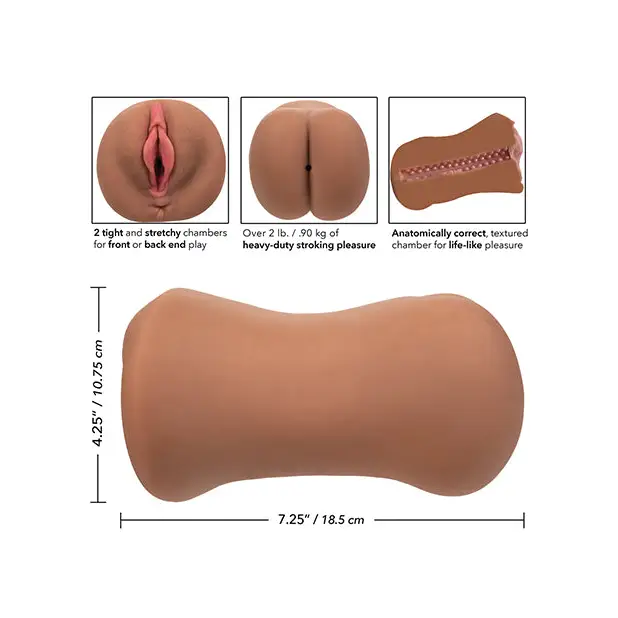 Stroke It Dual Entry Pussy & Ass, Brown