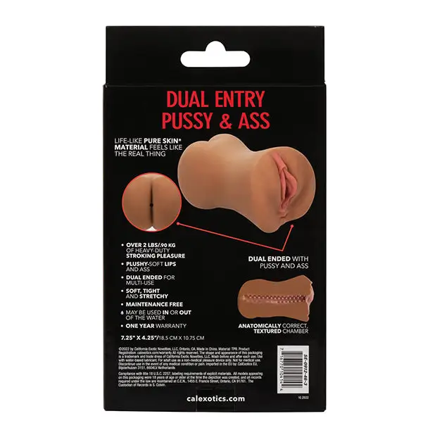 Stroke It Dual Entry Pussy & Ass, Brown