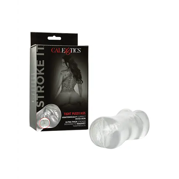 Stroke It Tight Pussy & Ass Masturbator - Clear - Dolls & Masturbators
