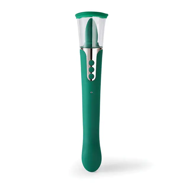 Succion Sucking G-Spot Vibrator - 3 Function Green - Stimulators