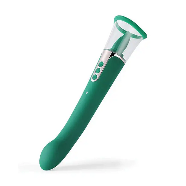 Succion Sucking G-Spot Vibrator - 3 Function Green - Stimulators