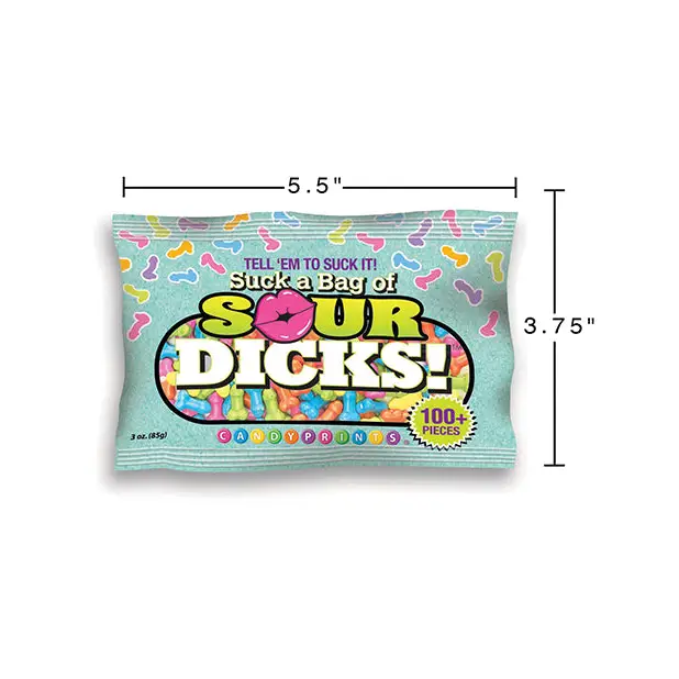 Suck a Bag of Sour Dicks - 100 pc Bag - Bachelorette & Party Supplies