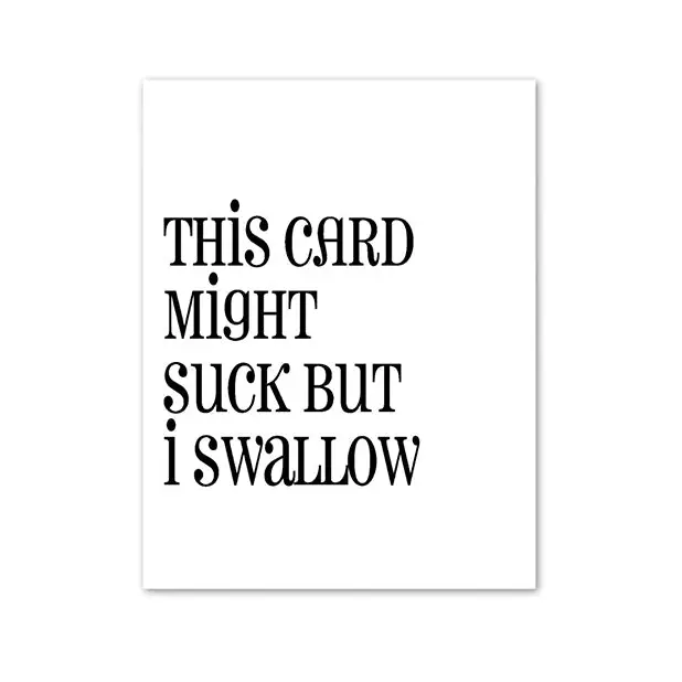 Suck VS Swallow Greeting Card