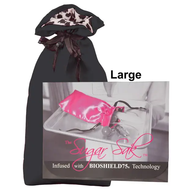 Sugar Sak Anti-Bacterial Toy Bag Large, Black