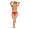 Sugar & Spice Ribbon Tie Bra & Panty Red S/M