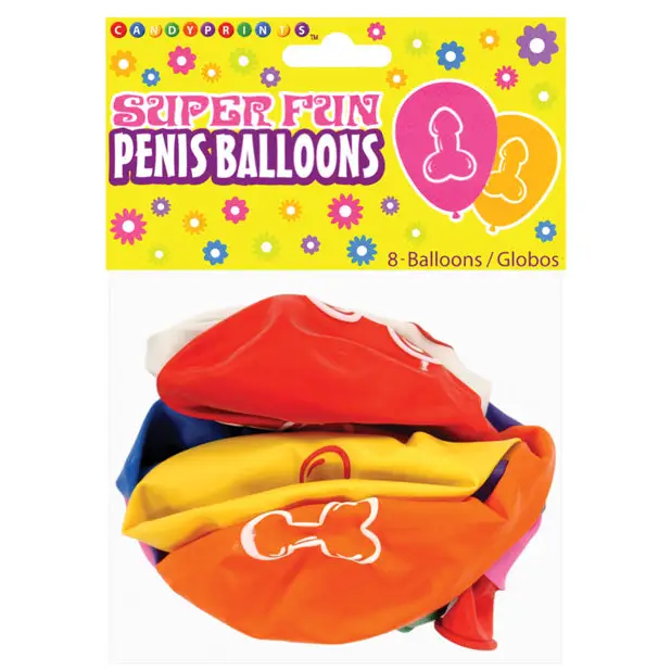 Super Fun Penis Balloons - Pack of 8 - Bachelorette & Party Supplies