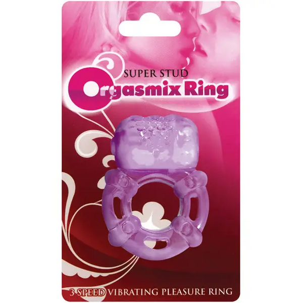 Super Stud Orgasmix Ring Pleasure Ring 3 Speed - Purple - Stimulators